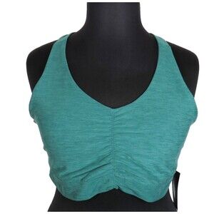 Athletic Works ButterCore Ruched Sports Bra In Heather Green Plus Size 2X